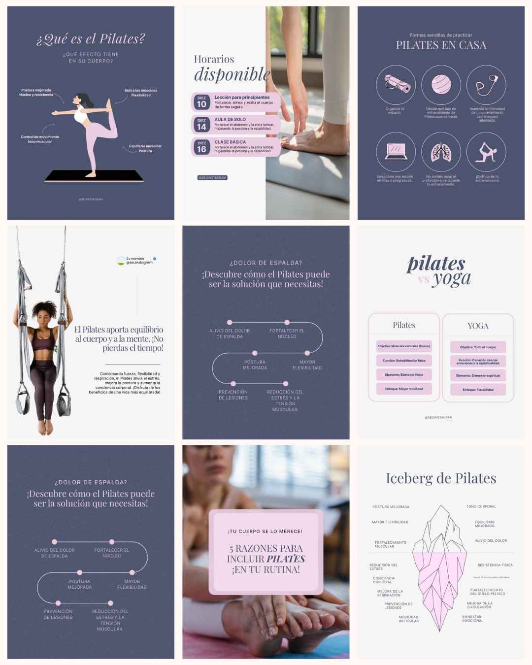 Plantillas para Pilates