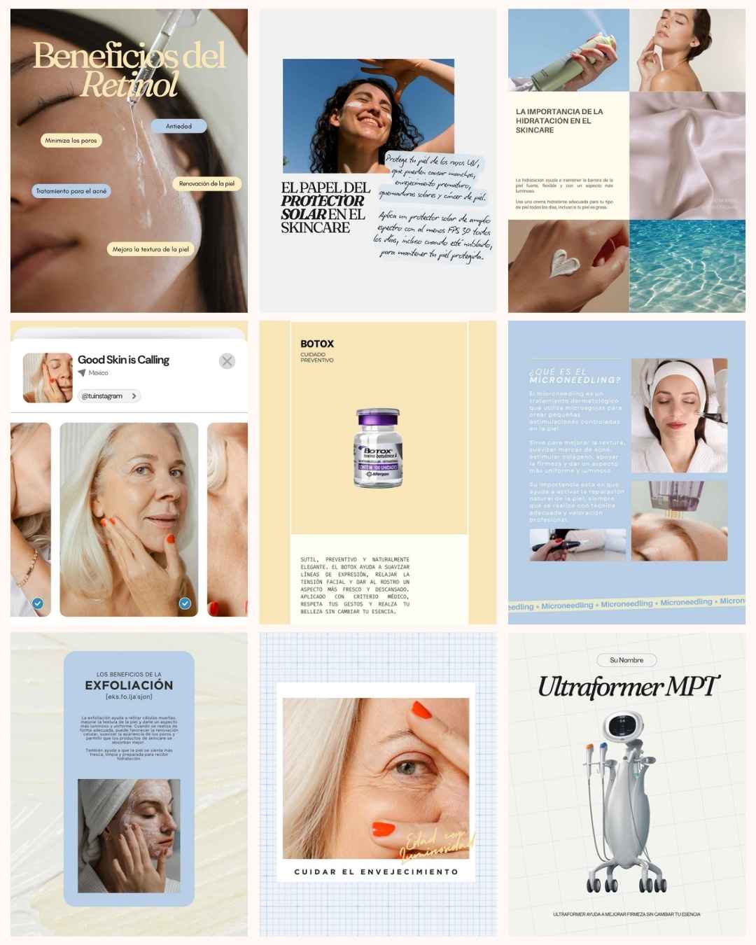 Plantillas para Dermatóloga / Cosmetóloga